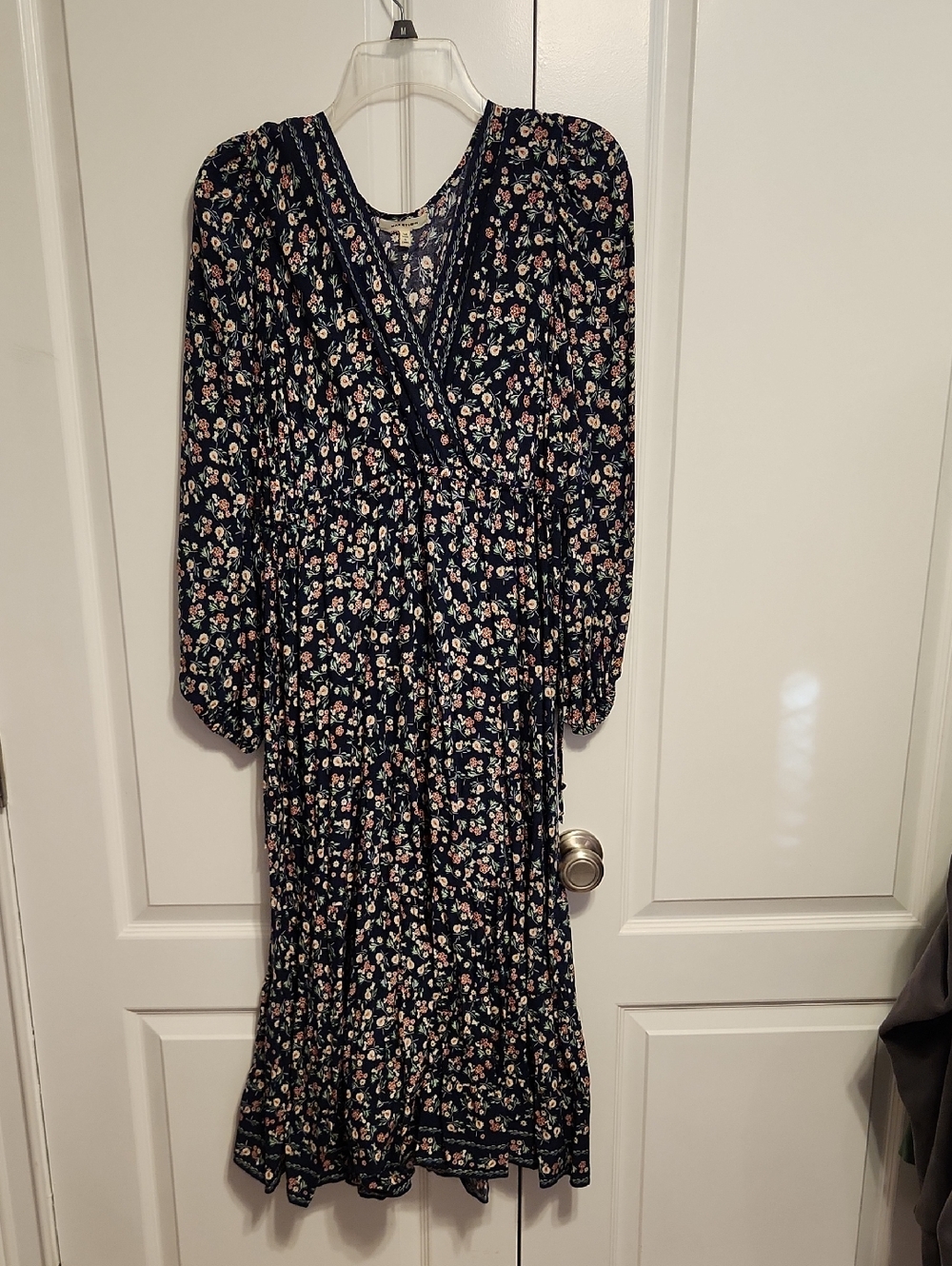 Max Studio Navy Floral  Dress